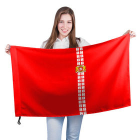 Флаг 3D с принтом Грузия, лента с гербом в Санкт-Петербурге, 100% полиэстер | плотность ткани — 95 г/м2, размер — 67 х 109 см. Принт наносится с одной стороны | ge | geo | georgia  | батуми | грузия | картли | кутаиси | сакартвело | тбилиси