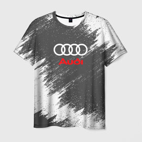 Мужская футболка 3D с принтом Audi в Санкт-Петербурге, 100% полиэфир | прямой крой, круглый вырез горловины, длина до линии бедер | audi | auto | car | race | авто | ауди | гонки | краска | краски | марка | машина