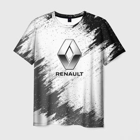 Мужская футболка 3D с принтом Renault в Санкт-Петербурге, 100% полиэфир | прямой крой, круглый вырез горловины, длина до линии бедер | auto | car | race | renault | авто | гонки | краска | краски | марка | машина | рено
