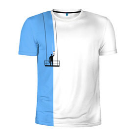 Мужская футболка 3D спортивная с принтом Маляр в Санкт-Петербурге, 100% полиэстер с улучшенными характеристиками | приталенный силуэт, круглая горловина, широкие плечи, сужается к линии бедра | Тематика изображения на принте: маляр