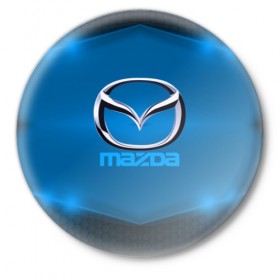 Значок с принтом Mazda SPORT в Санкт-Петербурге,  металл | круглая форма, металлическая застежка в виде булавки | Тематика изображения на принте: 