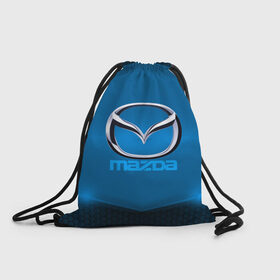 Рюкзак-мешок 3D с принтом Mazda SPORT в Санкт-Петербурге, 100% полиэстер | плотность ткани — 200 г/м2, размер — 35 х 45 см; лямки — толстые шнурки, застежка на шнуровке, без карманов и подкладки | Тематика изображения на принте: 
