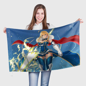 Флаг 3D с принтом Аниме Fate Grand Order в Санкт-Петербурге, 100% полиэстер | плотность ткани — 95 г/м2, размер — 67 х 109 см. Принт наносится с одной стороны | anime | девочка | девушка | тян