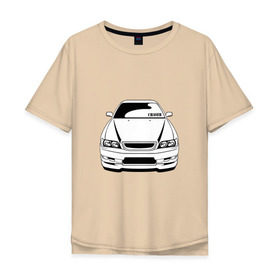 Мужская футболка хлопок Oversize с принтом Toyota Chaser в Санкт-Петербурге, 100% хлопок | свободный крой, круглый ворот, “спинка” длиннее передней части | Тематика изображения на принте: chaser | jdm | tourer v | toyota
