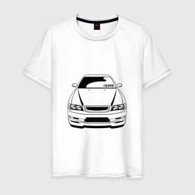 Мужская футболка хлопок с принтом Toyota Chaser в Санкт-Петербурге, 100% хлопок | прямой крой, круглый вырез горловины, длина до линии бедер, слегка спущенное плечо. | chaser | jdm | tourer v | toyota