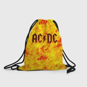 Рюкзак-мешок 3D с принтом AC/DC Hell-Fire в Санкт-Петербурге, 100% полиэстер | плотность ткани — 200 г/м2, размер — 35 х 45 см; лямки — толстые шнурки, застежка на шнуровке, без карманов и подкладки | ac dc | acdc | fire | hard rock | rock | асдс | рок | эй си ди си