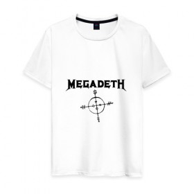 Мужская футболка хлопок с принтом Megadeth в Санкт-Петербурге, 100% хлопок | прямой крой, круглый вырез горловины, длина до линии бедер, слегка спущенное плечо. | megadet | megadeth | группа | дирк вербурен | дэвид эллефсон | дэйв мастейн | кико лоурейро | мегадет | мегадетх | метал | рок | трэш | трэшметал | тяжелый | хард | хардрок | хеви | хевиметал