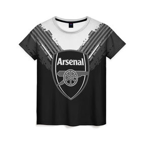 Женская футболка 3D с принтом Arsenal abstract original в Санкт-Петербурге, 100% полиэфир ( синтетическое хлопкоподобное полотно) | прямой крой, круглый вырез горловины, длина до линии бедер | football | soccer | арсенал