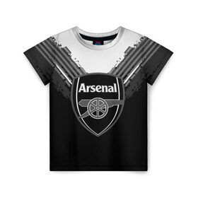 Детская футболка 3D с принтом Arsenal abstract original в Санкт-Петербурге, 100% гипоаллергенный полиэфир | прямой крой, круглый вырез горловины, длина до линии бедер, чуть спущенное плечо, ткань немного тянется | Тематика изображения на принте: football | soccer | арсенал