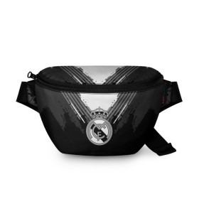 Поясная сумка 3D с принтом Real Madrid abstract original в Санкт-Петербурге, 100% полиэстер | плотная ткань, ремень с регулируемой длиной, внутри несколько карманов для мелочей, основное отделение и карман с обратной стороны сумки застегиваются на молнию | football | soccer | реал мадрид