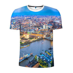 Мужская футболка 3D спортивная с принтом Лондон в Санкт-Петербурге, 100% полиэстер с улучшенными характеристиками | приталенный силуэт, круглая горловина, широкие плечи, сужается к линии бедра | england | london | англия | великобритания | город | европа | королевство | лондон | мегаполис | путешествие | столица | туризм