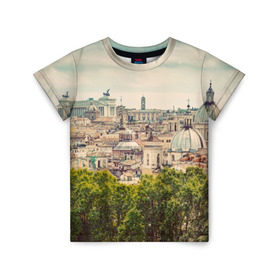 Детская футболка 3D с принтом Рим в Санкт-Петербурге, 100% гипоаллергенный полиэфир | прямой крой, круглый вырез горловины, длина до линии бедер, чуть спущенное плечо, ткань немного тянется | italy | rome | архитектура | европа | история | италия | отдых | отпуск | приключение | путешествие | рим | экскурсия