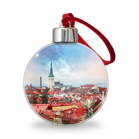 Ёлочный шар с принтом Таллин (Эстония) в Санкт-Петербурге, Пластик | Диаметр: 77 мм | estonia | tallin | город | европа | путешествие | таллин | туризм | эстония