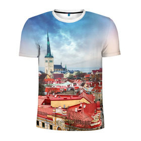 Мужская футболка 3D спортивная с принтом Таллин (Эстония) в Санкт-Петербурге, 100% полиэстер с улучшенными характеристиками | приталенный силуэт, круглая горловина, широкие плечи, сужается к линии бедра | estonia | tallin | город | европа | путешествие | таллин | туризм | эстония