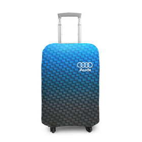 Чехол для чемодана 3D с принтом AUDI COLLECTION CARBON в Санкт-Петербурге, 86% полиэфир, 14% спандекс | двустороннее нанесение принта, прорези для ручек и колес | 