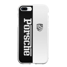 Чехол для iPhone 7Plus/8 Plus матовый с принтом Porsche W&B в Санкт-Петербурге, Силикон | Область печати: задняя сторона чехла, без боковых панелей | porsche | порше
