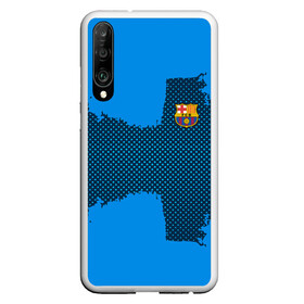 Чехол для Honor P30 с принтом BARCELONA SPORT BLUE в Санкт-Петербурге, Силикон | Область печати: задняя сторона чехла, без боковых панелей | football | soccer | барселона