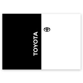 Поздравительная открытка с принтом Toyota в Санкт-Петербурге, 100% бумага | плотность бумаги 280 г/м2, матовая, на обратной стороне линовка и место для марки
 | corolla | corporation | crossover | mark | motor | sport | toyota | verso | vitz | yaris | авто | автомобиль | знак | лого | машина | седан | символ | спорт | тачка | тоёта | тойота | хэтчбек | эмблема