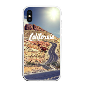 Чехол для iPhone XS Max матовый с принтом California в Санкт-Петербурге, Силикон | Область печати: задняя сторона чехла, без боковых панелей | california | usa | америка | города | дороги | калифорния | природа | страны | сша