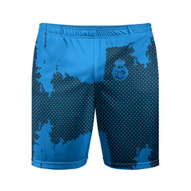 Мужские шорты 3D спортивные с принтом REAL MADRID SPORT BLUE в Санкт-Петербурге,  |  | football | soccer | реал мадрид
