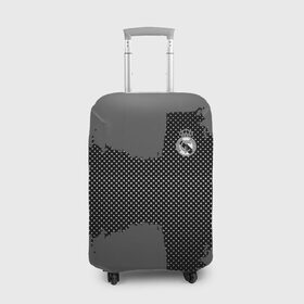 Чехол для чемодана 3D с принтом REAL MADRID SPORT GRAY в Санкт-Петербурге, 86% полиэфир, 14% спандекс | двустороннее нанесение принта, прорези для ручек и колес | football | soccer | реал мадрид