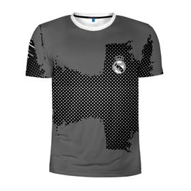 Мужская футболка 3D спортивная с принтом REAL MADRID SPORT GRAY в Санкт-Петербурге, 100% полиэстер с улучшенными характеристиками | приталенный силуэт, круглая горловина, широкие плечи, сужается к линии бедра | football | soccer | реал мадрид