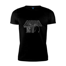Мужская футболка премиум с принтом Black hole в Санкт-Петербурге, 92% хлопок, 8% лайкра | приталенный силуэт, круглый вырез ворота, длина до линии бедра, короткий рукав | Тематика изображения на принте: stephen hawking | наука | стивен хокинг | ученый | физика | черная дыра