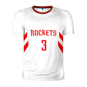 Мужская футболка 3D спортивная с принтом Chris Paul home в Санкт-Петербурге, 100% полиэстер с улучшенными характеристиками | приталенный силуэт, круглая горловина, широкие плечи, сужается к линии бедра | chris paul | nba | rockets | баскетбол | крис пол | нба | хьюстон рокетс