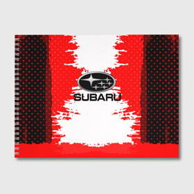 Альбом для рисования с принтом Subaru в Санкт-Петербурге, 100% бумага
 | матовая бумага, плотность 200 мг. | auto | automobile | car | carbon | machine | motor | motor car | sport car | subaru | автомашина | бренд | легковой автомобиль | марка | спортивный автомобиль | субару | тачка