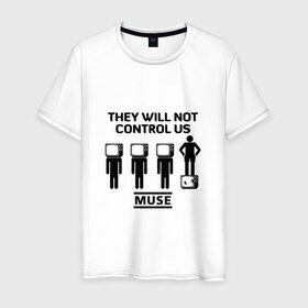 Мужская футболка хлопок с принтом They will not control us, Muse в Санкт-Петербурге, 100% хлопок | прямой крой, круглый вырез горловины, длина до линии бедер, слегка спущенное плечо. | muse | альтернативный | группа | доминик ховард | крис уолстенхолм | мосе | моус | моусе | муз | муза | музе | музыка | мусе | мэттью беллами | прогрессивный | рок | симфонический | спейс | спейсрок