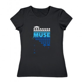 Женская футболка хлопок с принтом Muse в Санкт-Петербурге, 100% хлопок | прямой крой, круглый вырез горловины, длина до линии бедер, слегка спущенное плечо | muse | альтернативный | группа | доминик ховард | крис уолстенхолм | мосе | моус | моусе | муз | муза | музе | музыка | мусе | мэттью беллами | прогрессивный | рок | симфонический | спейс | спейсрок