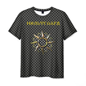 Мужская футболка 3D с принтом Гвинт: нильфгаард в Санкт-Петербурге, 100% полиэфир | прямой крой, круглый вырез горловины, длина до линии бедер | Тематика изображения на принте: ведьмак | гвинт | нильфгаард | черное солнце | эмгыр