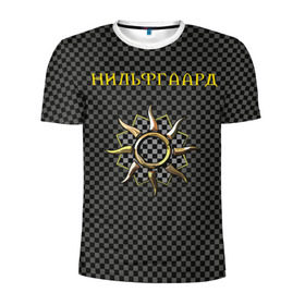 Мужская футболка 3D спортивная с принтом Гвинт: нильфгаард в Санкт-Петербурге, 100% полиэстер с улучшенными характеристиками | приталенный силуэт, круглая горловина, широкие плечи, сужается к линии бедра | ведьмак | гвинт | нильфгаард | черное солнце | эмгыр