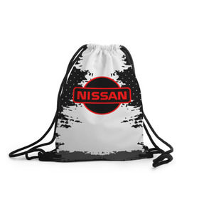 Рюкзак-мешок 3D с принтом Nissan в Санкт-Петербурге, 100% полиэстер | плотность ткани — 200 г/м2, размер — 35 х 45 см; лямки — толстые шнурки, застежка на шнуровке, без карманов и подкладки | 