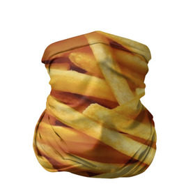 Бандана-труба 3D с принтом Картошка фри в Санкт-Петербурге, 100% полиэстер, ткань с особыми свойствами — Activecool | плотность 150‒180 г/м2; хорошо тянется, но сохраняет форму | Тематика изображения на принте: вкусная | еда | жареный | желтый | закуска | картофель | картофеля | картоха | картошка | картошки | палки | палочки | полоски | фас фуд | фаст фуд | фастфуд | фасфуд | фвсфут | фри