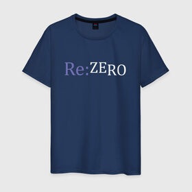 Мужская футболка хлопок с принтом Re:Zero в Санкт-Петербурге, 100% хлопок | прямой крой, круглый вырез горловины, длина до линии бедер, слегка спущенное плечо. | Тематика изображения на принте: 