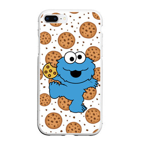 Чехол для iPhone 7Plus/8 Plus матовый с принтом Cookie monster в Санкт-Петербурге, Силикон | Область печати: задняя сторона чехла, без боковых панелей | cookie | cookiemonster | delicious | eat | monster | yummy | еда | куки | кукимонстр | монстр | печенье | сладости | улица | улицасезам