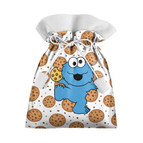 Подарочный 3D мешок с принтом Cookie monster в Санкт-Петербурге, 100% полиэстер | Размер: 29*39 см | cookie | cookiemonster | delicious | eat | monster | yummy | еда | куки | кукимонстр | монстр | печенье | сладости | улица | улицасезам