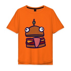 Мужская футболка хлопок Oversize с принтом Derp Burger в Санкт-Петербурге, 100% хлопок | свободный крой, круглый ворот, “спинка” длиннее передней части | fortnite | фортнайт
