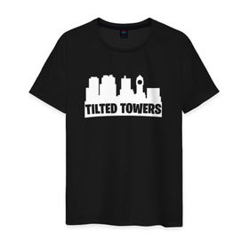 Мужская футболка хлопок с принтом Tilted Towers в Санкт-Петербурге, 100% хлопок | прямой крой, круглый вырез горловины, длина до линии бедер, слегка спущенное плечо. | Тематика изображения на принте: 