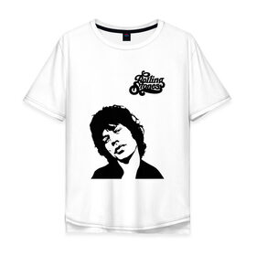 Мужская футболка хлопок Oversize с принтом The Rolling Stones в Санкт-Петербурге, 100% хлопок | свободный крой, круглый ворот, “спинка” длиннее передней части | 