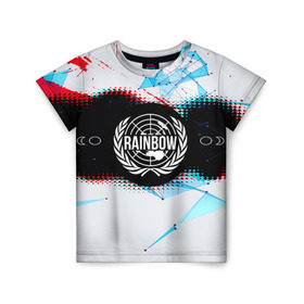 Детская футболка 3D с принтом Rainbow Six Siege в Санкт-Петербурге, 100% гипоаллергенный полиэфир | прямой крой, круглый вырез горловины, длина до линии бедер, чуть спущенное плечо, ткань немного тянется | action | game | rainbow six siege | tom clancys | игры | радуга | том кленси | шутер