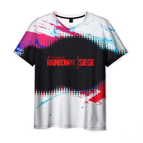 Мужская футболка 3D с принтом RAINBOW SIX SIEGE в Санкт-Петербурге, 100% полиэфир | прямой крой, круглый вырез горловины, длина до линии бедер | action | game | rainbow six siege | tom clancys | игры | радуга | том кленси | шутер