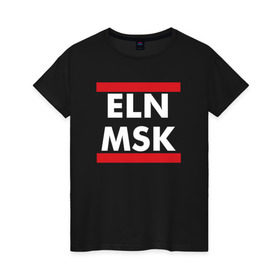 Женская футболка хлопок с принтом Elon Musk в Санкт-Петербурге, 100% хлопок | прямой крой, круглый вырез горловины, длина до линии бедер, слегка спущенное плечо | elon musk | spacex | илон маск | космос | марс | спейс икс