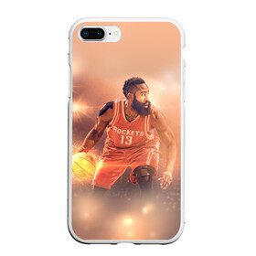 Чехол для iPhone 7Plus/8 Plus матовый с принтом NBA Stars в Санкт-Петербурге, Силикон | Область печати: задняя сторона чехла, без боковых панелей | hurden | nba | rockets | баскетбол | нба | харден | хьюстон рокетс