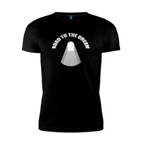 Мужская футболка премиум с принтом Road to the dream T-shirt в Санкт-Петербурге, 92% хлопок, 8% лайкра | приталенный силуэт, круглый вырез ворота, длина до линии бедра, короткий рукав | Тематика изображения на принте: rdr | road to dream