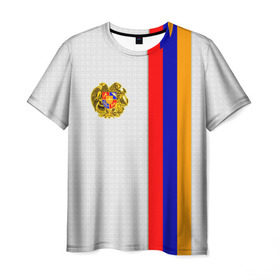 Мужская футболка 3D с принтом I Love Armenia в Санкт-Петербурге, 100% полиэфир | прямой крой, круглый вырез горловины, длина до линии бедер | armenia | армения | герб армении | ереван | флаг армении