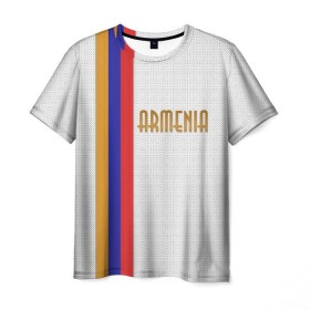 Мужская футболка 3D с принтом Armenia 2 в Санкт-Петербурге, 100% полиэфир | прямой крой, круглый вырез горловины, длина до линии бедер | armenia | армения