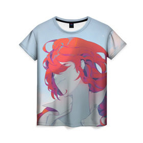 Женская футболка 3D с принтом Houseki no Kuni в Санкт-Петербурге, 100% полиэфир ( синтетическое хлопкоподобное полотно) | прямой крой, круглый вырез горловины, длина до линии бедер | 