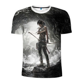 Мужская футболка 3D спортивная с принтом Tomb Raider в Санкт-Петербурге, 100% полиэстер с улучшенными характеристиками | приталенный силуэт, круглая горловина, широкие плечи, сужается к линии бедра | croft | lara | raider | tomb | гробниц | игра | крофт | лара | расхитительница